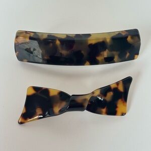 J. Crew Tortoise Shell Hair Barrettes / Hair Clips